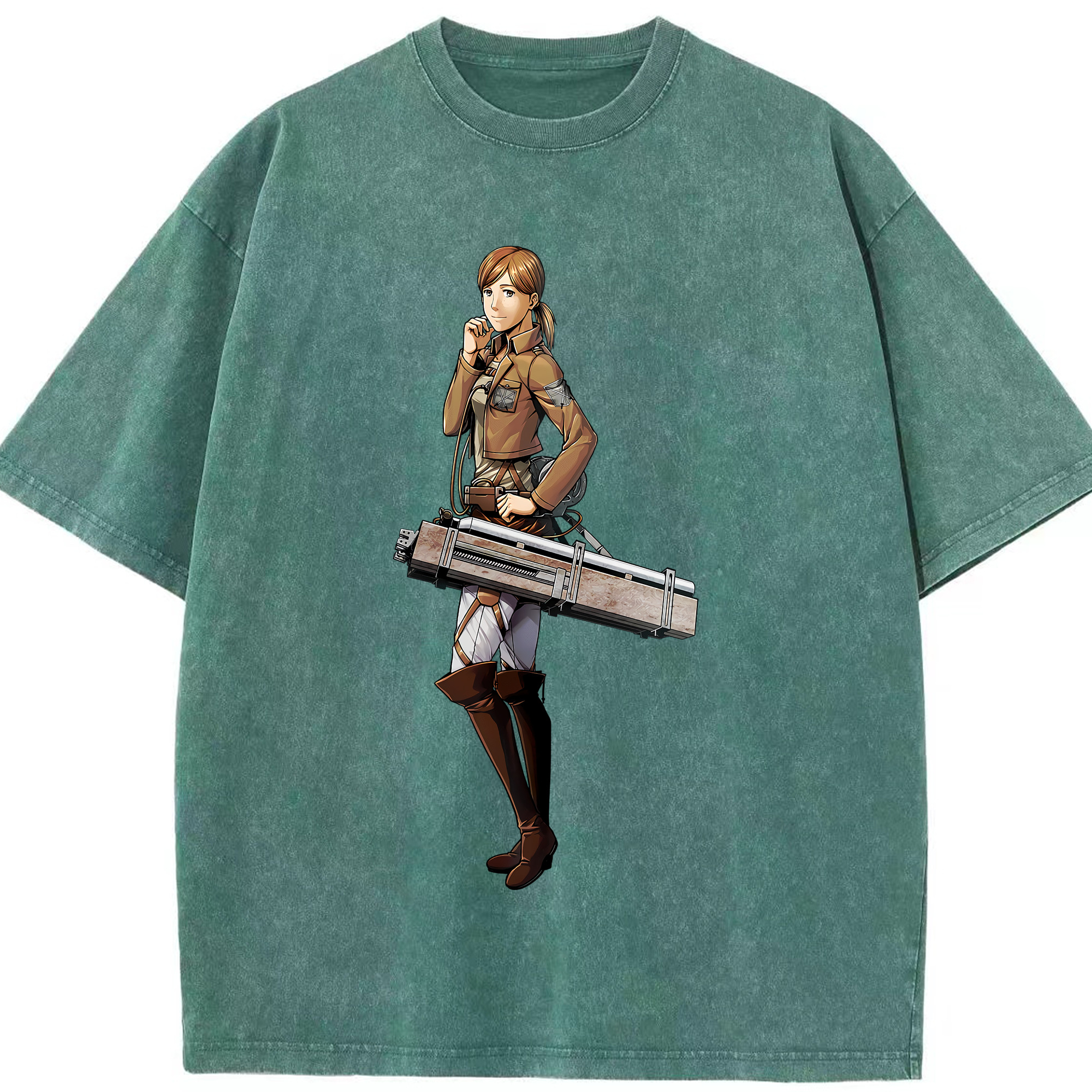 （画像用） 進撃の巨人 Attack on Titan 綿100% ヴィンテージ風 半袖Tシャツ（フロントプリント）